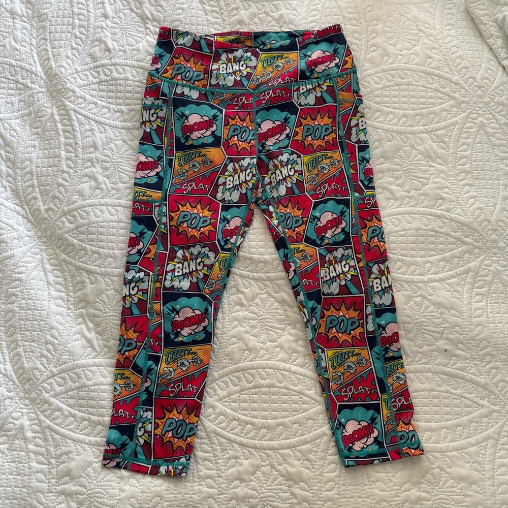 Constantly Varied Gear CVG Size Medium M Colorful Comic Print Leggings Trio - Picture 5 of 11